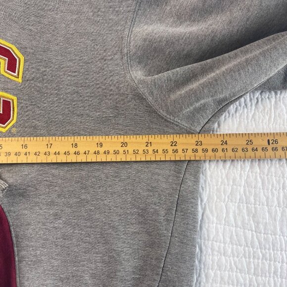 VTG Champs USC Women Gray Hooded Pullover Sweatshirt SZ XS Logo Pocket - Picture 4 of 8
